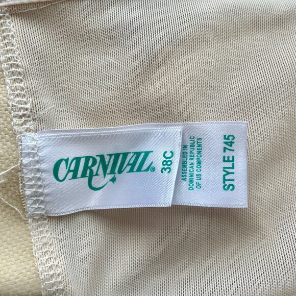 Carnival #745 Vintage Style Front Close Longline Bra Brassiere Bustier 38C - Picture 7 of 8